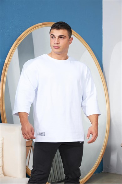 Oversize Beyaz Rengi Sweatshirt